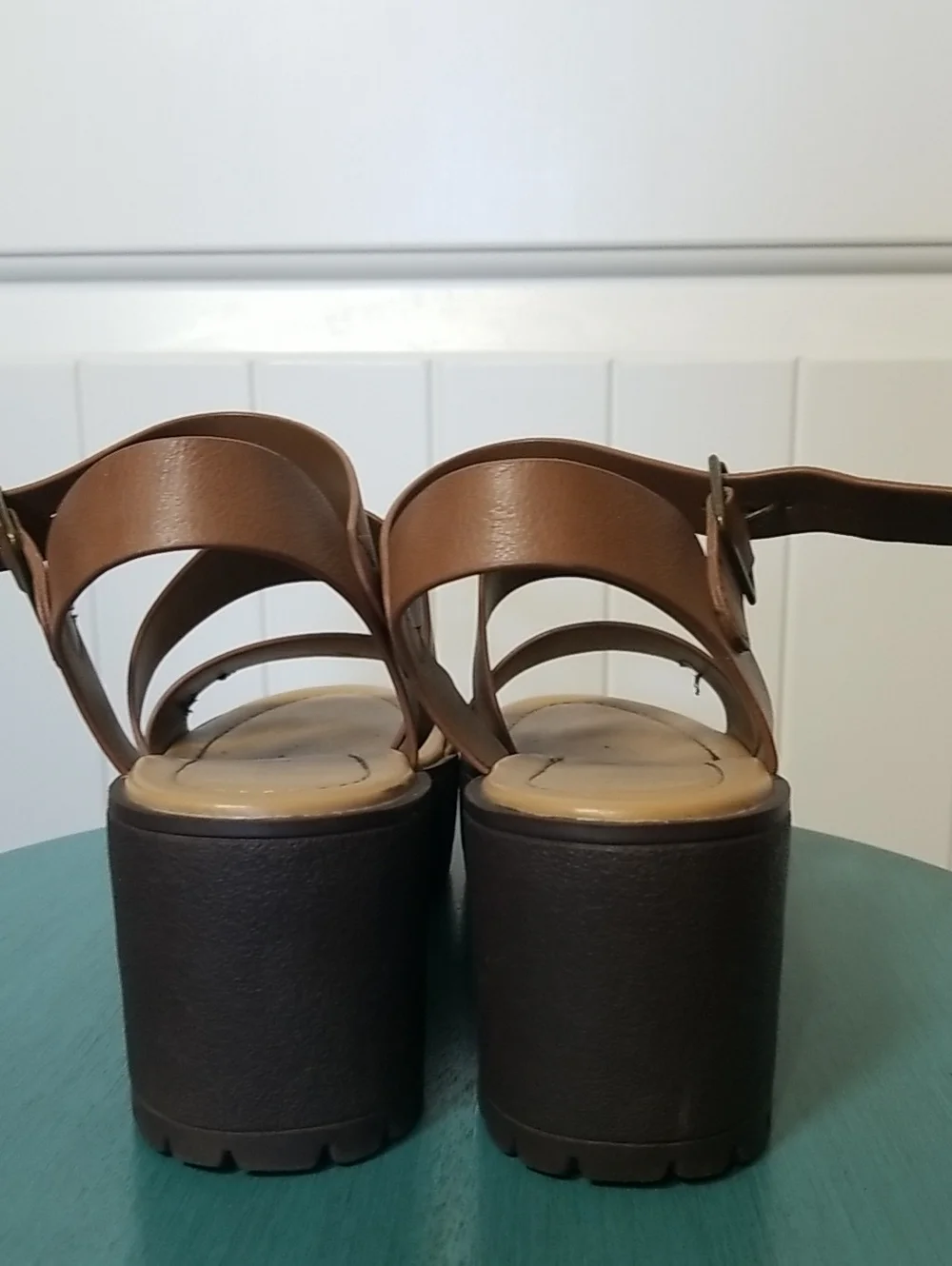 Soda Size 8 Platform Chunky Heel Sandals